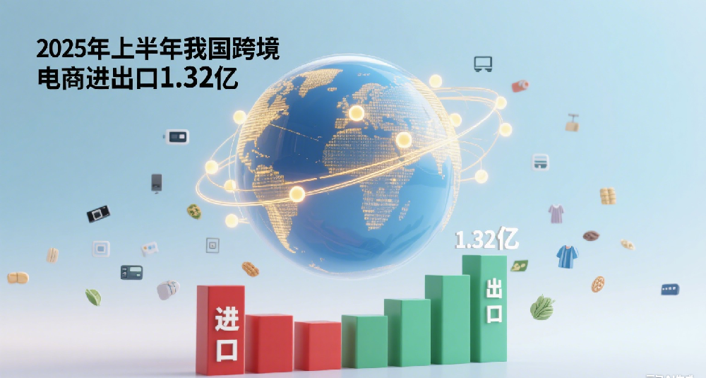 2025 年上半年我国跨境电商进出口约 1.32 万亿元